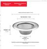 Stainless Steel Kitchen Sink Filter Drain Cover with Funnel