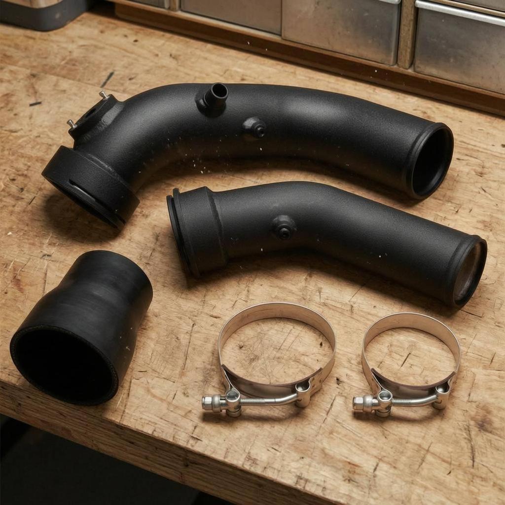 Curved Intake Pipe Set Black Kit for European Vehicle F20 F30