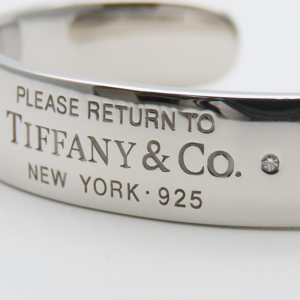 Used TIFFANY&Co. bracelet Narrow cuff Return to Silver925/diamond 31.7g Silver 2PD