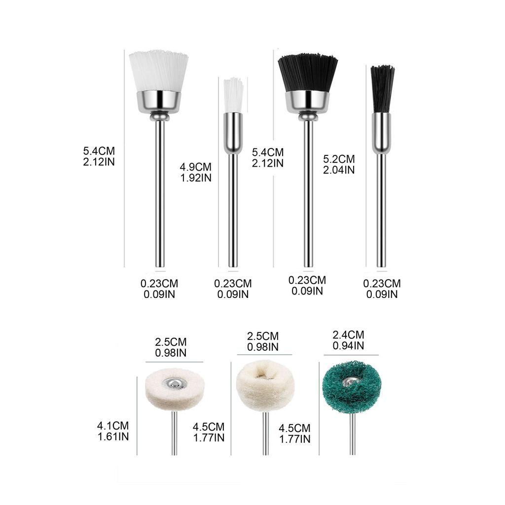 2.35mm Nail Art Bit Cleaning Brush Electric Polishing Head Clean Brush Dust Remover Brush Nail Art Tools for Nail Salon