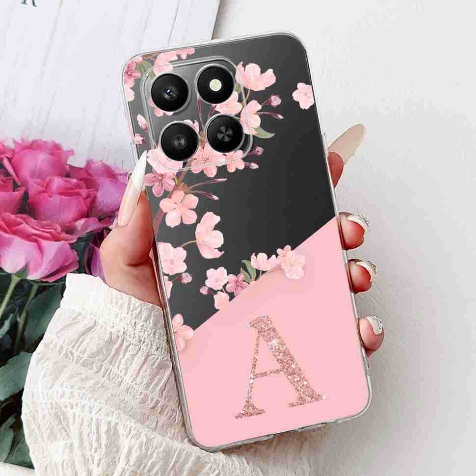 6.77" For Honor 400 Smart 5G LGN-NX1 Case Fashion Crown Flower Soft Silicone TPU Cover For Huawei Honor 400Smart 5G Phone Cases