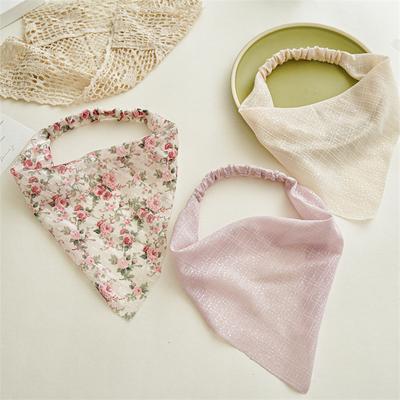 New Eco-friendly Silver Fabric Headscarf for Women, Versatile Adjustable Elastic Band Triangular Scarf Hair Tie, Elastic High-strength Headscarf