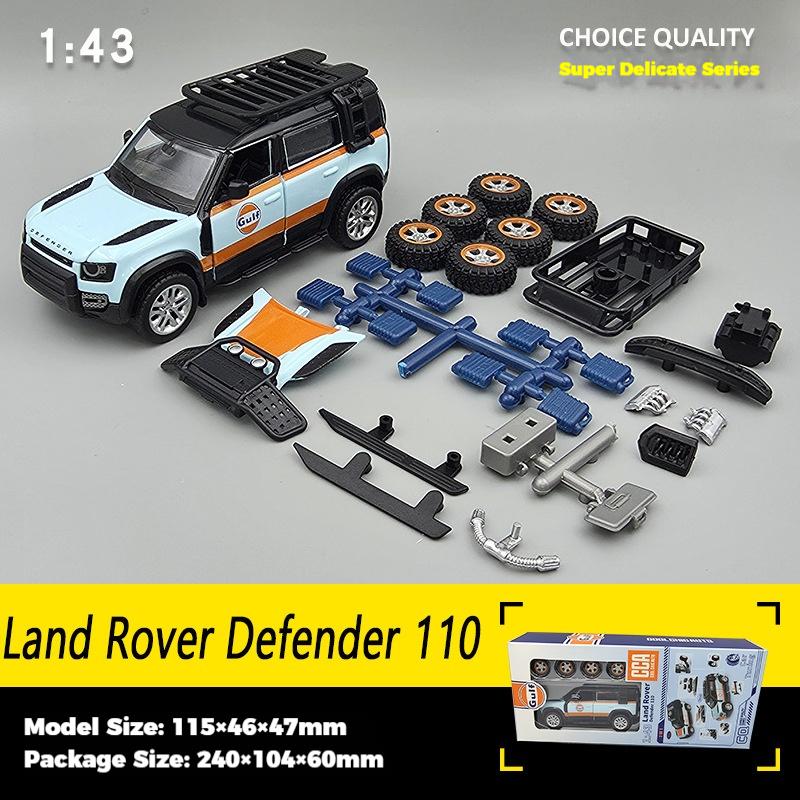 Assembly 1/43 Land Rover Defender 110 Alloy Modified Car Model Diecast Metal Toy Collection Valentine's Day Gifts with Boyfriend