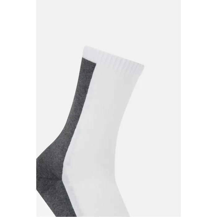 Unisex Color Block Lettering Crew Socks QELAX26161DML