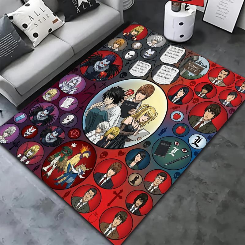 Death Note Carpet Rug For Living Room Bedroom Home Sofa Decoration Kids Play Nonslip Floor Mat