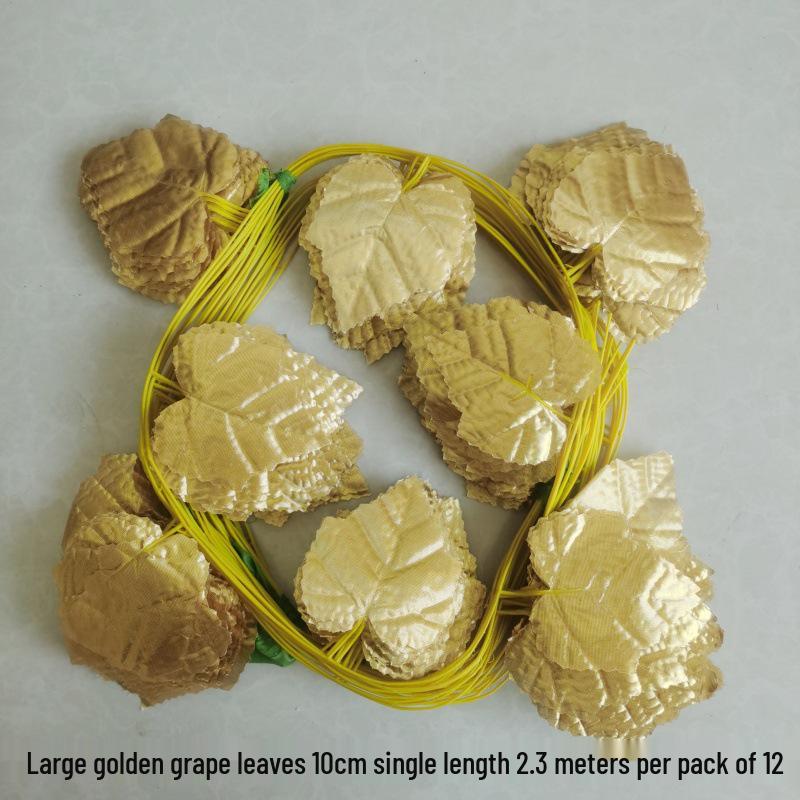 Artificial Grape Leaf Decoration: Green Creeper Vine for Ceiling Plants, Flowers - Wholesale Options Available.
