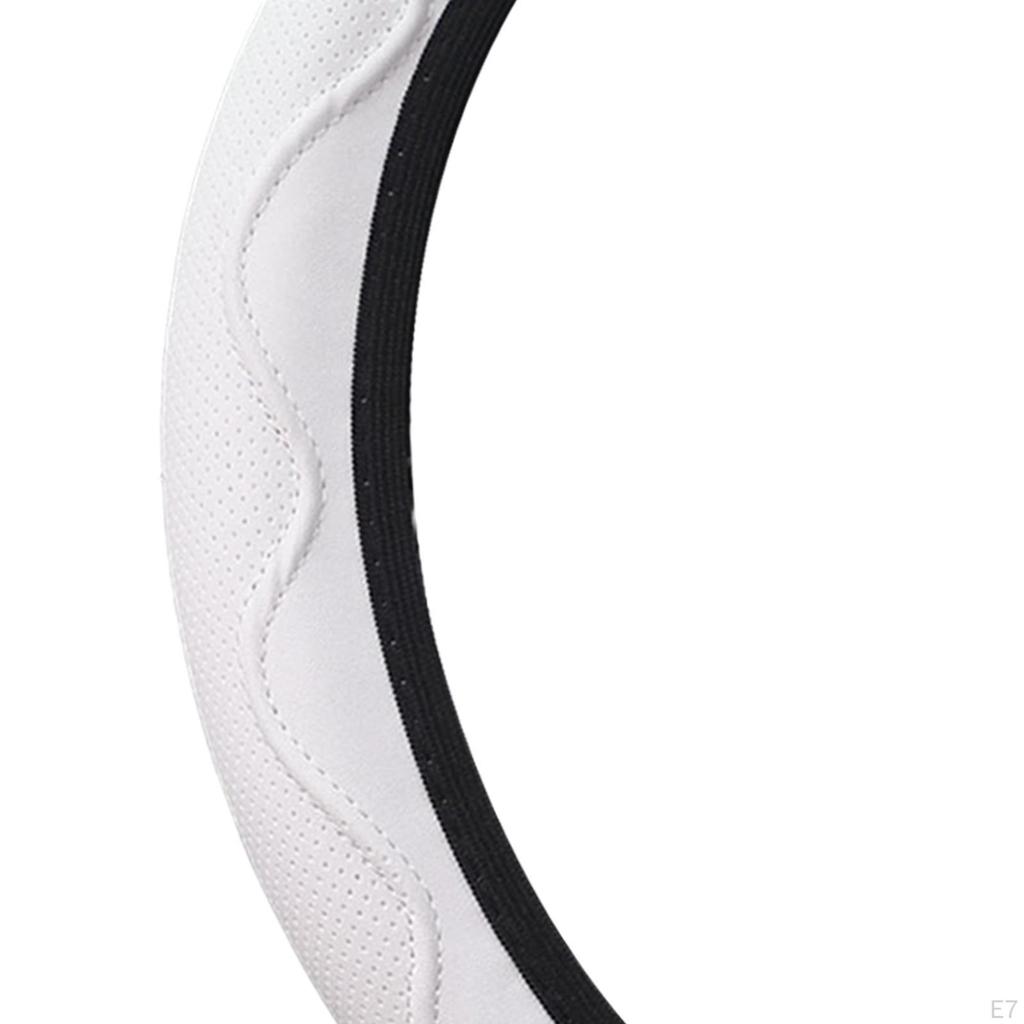 Auto Steering Wheel Cover Anti Slip Professional Stitching Suitable for All Seasons Easily Install