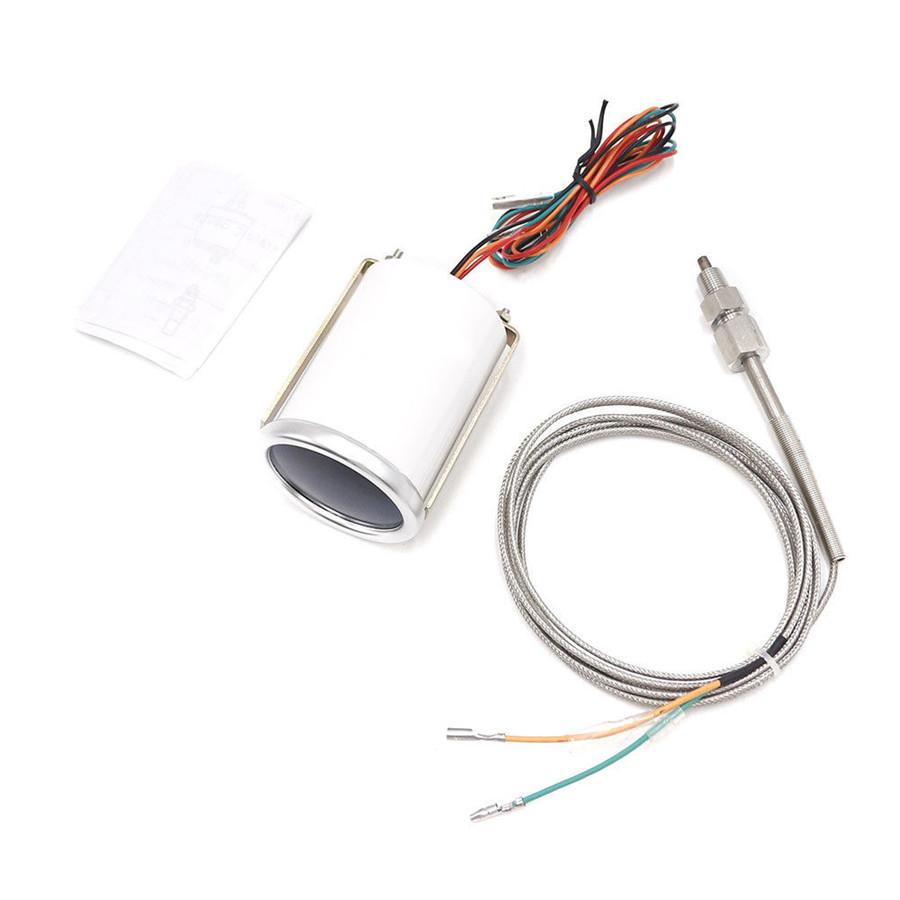 2"52mm Exhaust Gas Temperature Gauge Smoke Lens Car LED EGT Meter Pointer Sensor