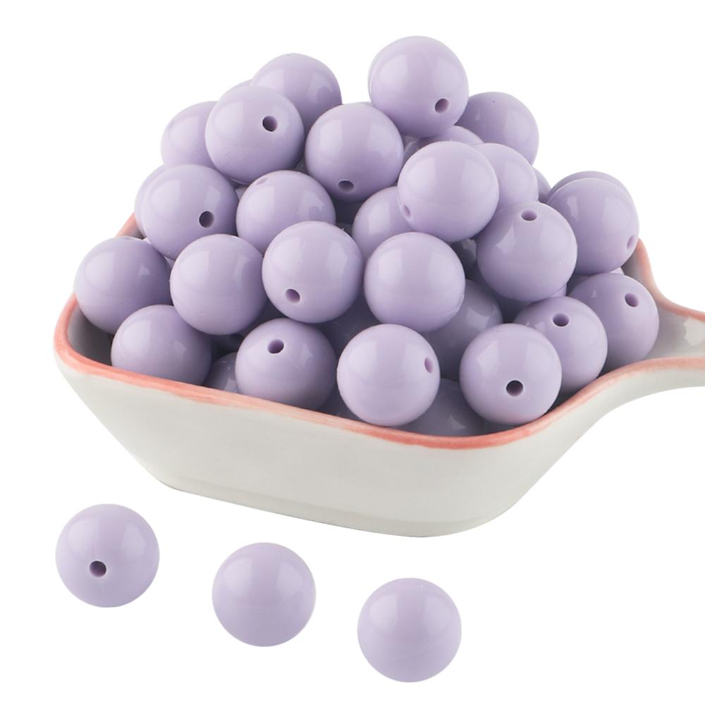 Kovict 24pcs/Lot  Silicone Bright Silicone Beads 15mm DIY Pacifier Chain Jewelry Bracelets Necklace Accessories