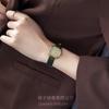 Minimalist Square Womens Quartz Watch With PU Leather Strap Fashionable Elegant Small Dial 25mm Stainless Steel Buckle