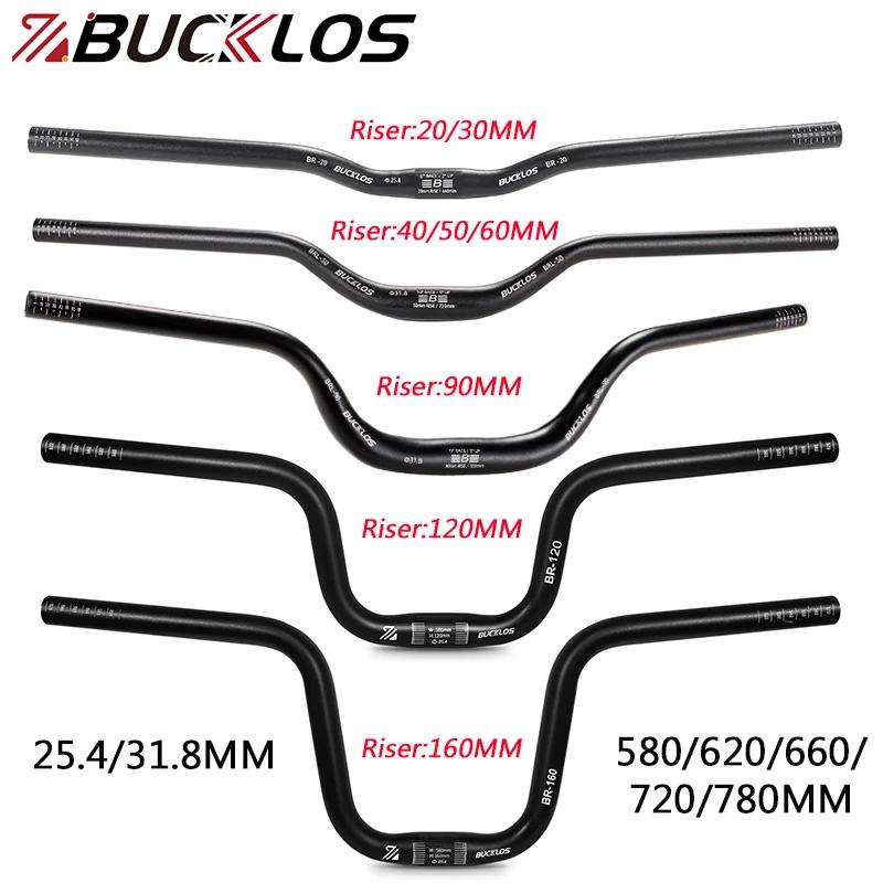 BUCKLOS Manubrio MTB 580/620/720/780MM Manubrio a Rondine per Bicicletta 25.4MM 31.8MM Manubrio per Mountain Bike in Alluminio Riser Bar