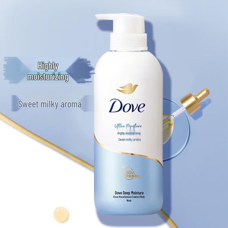 DOVE Milk & White Peach Scented Body Wash (2x500g)