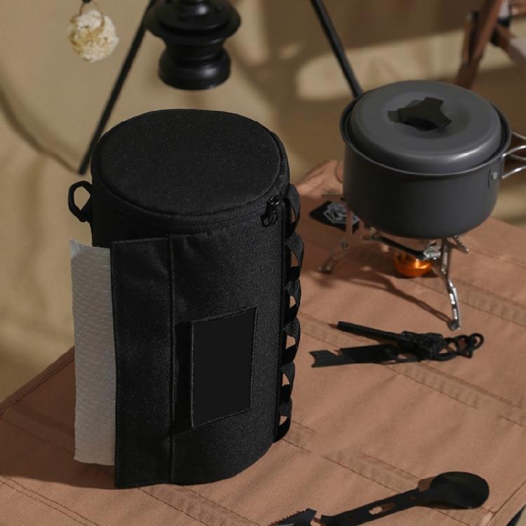 Waterproofs Camping Essential Organizers Fabric Toilet Paper Dispenser Featuring 6 Hanging Point and Zippers for Paper