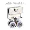 2Pcs Shower Door Sliding Rollers Adjustable Sliding Door Wheel Universals Glass Sliding Door Hanging Wheel Enduring