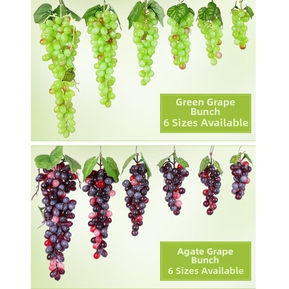 Nuovi Grappoli di Uva Artificiale Realistici Erba Verde Decorativa Grappoli di Uva Finta Frutta Finta Simulazione Decorazione per la Casa