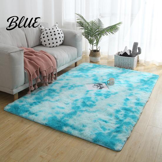 Super Soft Rug Carpet Non-slip Long Plush Modern Colorful Fluffy Tie-Dye Machine Washable Living Room
