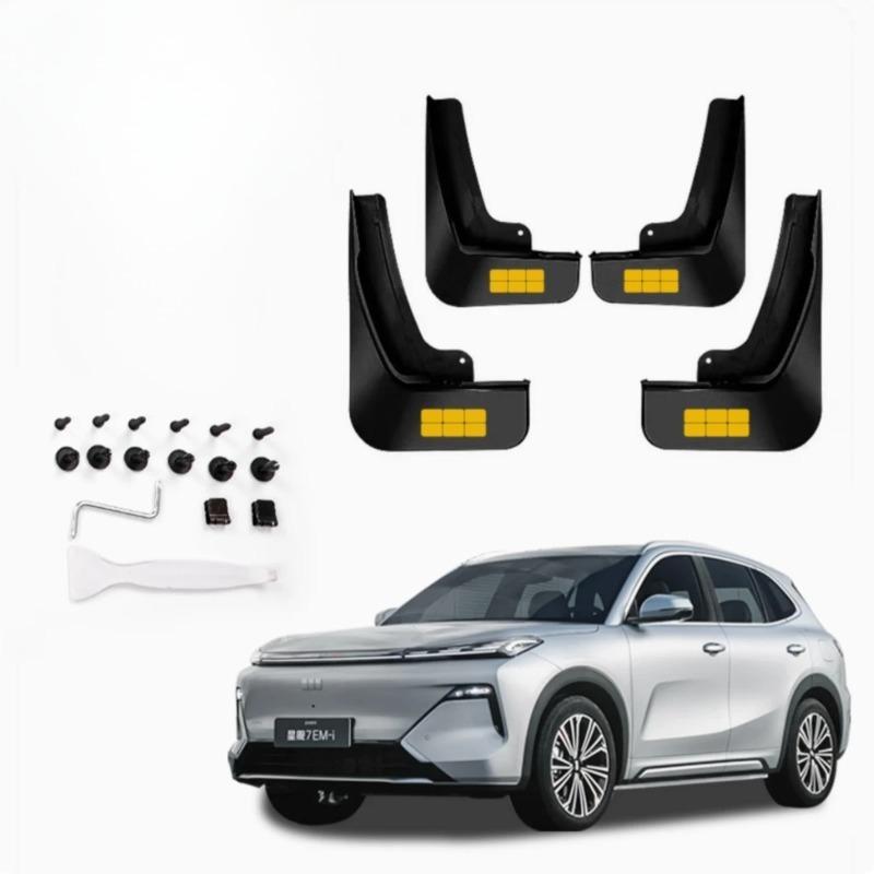 For Geely Galaxy Starship 7 Car Non-destructive Baking Paint Mudguards Front & Rear Wheels Fenders Auto Modify Accessories