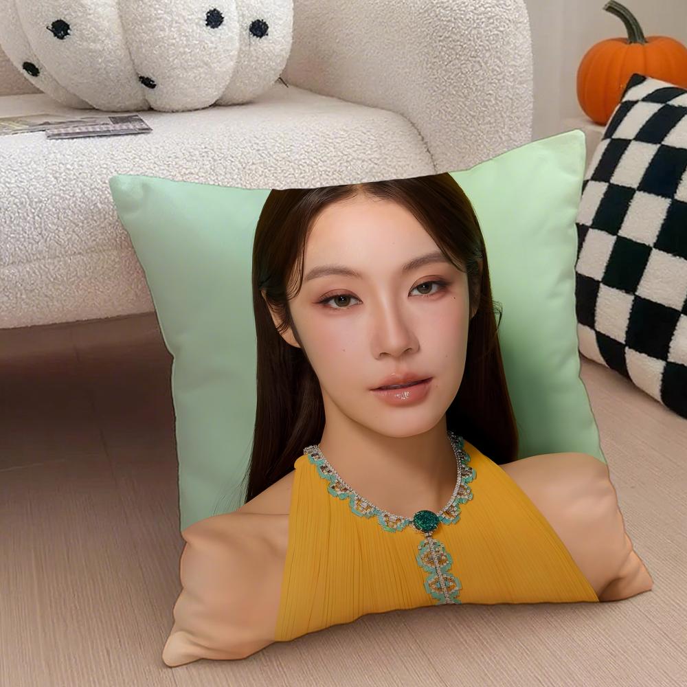 Thai Fashion NNamtan Tipnaree WWeerawatnodom Cushion Cover Throw Pillow Cover Hidden Button Durable Polyester Chair Cushion
