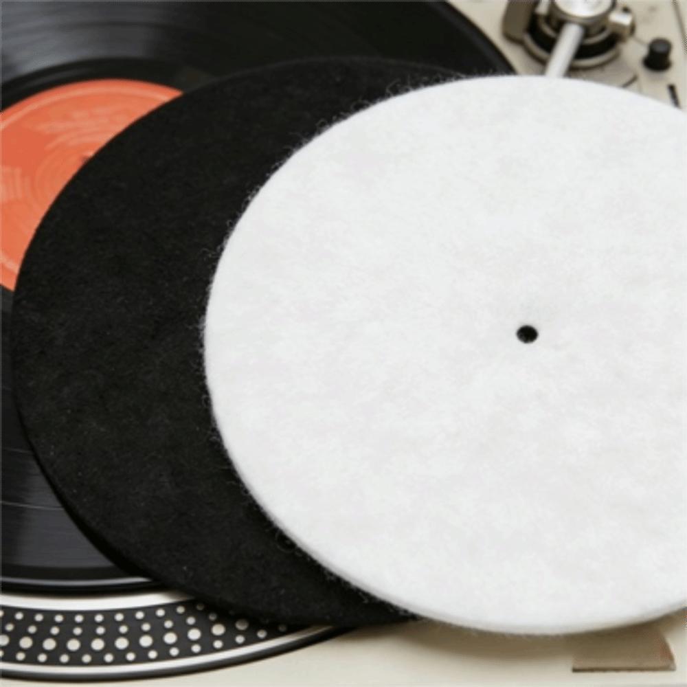 2pcs Round Turntable Platter Mat 3mm Thick Vinyl Record Player Mat  Vinyl Record Player