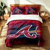 Atlanta Braves (1) 3pc Set Suitable for Master Bedrooms Soft and Comfortable an Ideal Gift for Family and Friends Includes One Duvet Cover and Two Pil