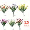 12 Bundles Artificial Flowers,Outdoor UV Resistant Fake Flowers,Premium Oxidation Resistance Artificial Flower