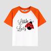 Girls' Short Sleeve Cotton T-Shirt with Printed Floral Design, Round Neck, Children's Casual Fashion Top for Summer