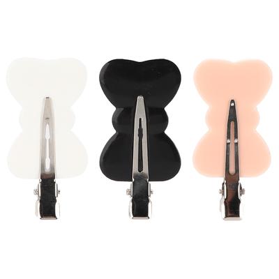 Pet Hairpin ABS Reusable Traceless Snap Hair Clip for Performances Birthday Parties3 Butterflies