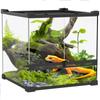 Glass Terrarium for Reptiles, Raised Waterproof Base, Button Lock