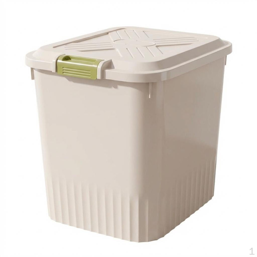 Rice Storage Container with Wheels, Airtight Food Storage, Kitchen Bin, Cereal Dispenser,