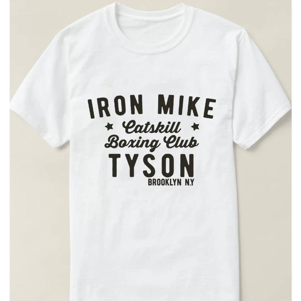 

Железный Майк Тайсон Упражнения Тренировка Бодибилдинг Бокс Тренировка Футболка. Хлопковая мужская футболка премиум-класса с коротким рукавом и круглым вырезом, новинка S-3XL XXXXXL белый