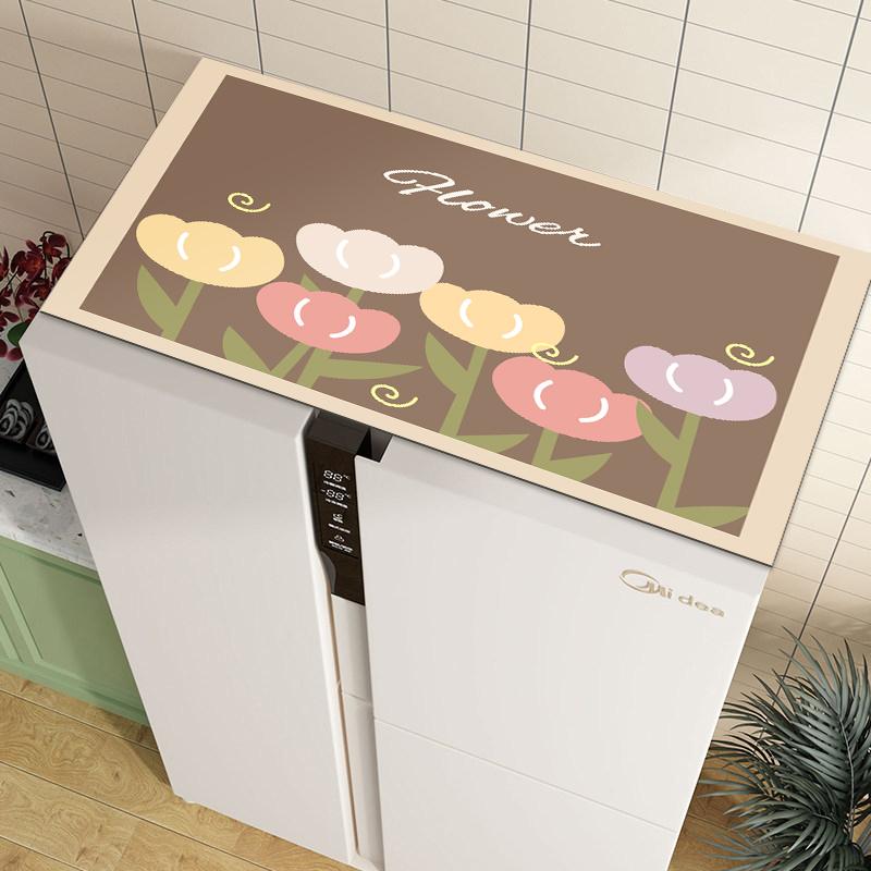 Blumendruck Waschmaschine Staubschutz Pad Abtropfmatte Tisch saugfähige Matte Mikrowelle Staubschutz Küche Badezimmer Accessori