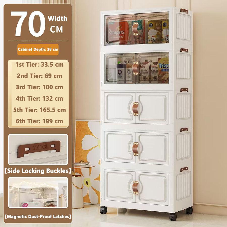 Faltbarer Aufbewahrungsschrank Wandmontage Klappbarer Spind Kompakter Organizer für Zuhause und Büro mit verstellbaren Regalen in Weiß/Grau