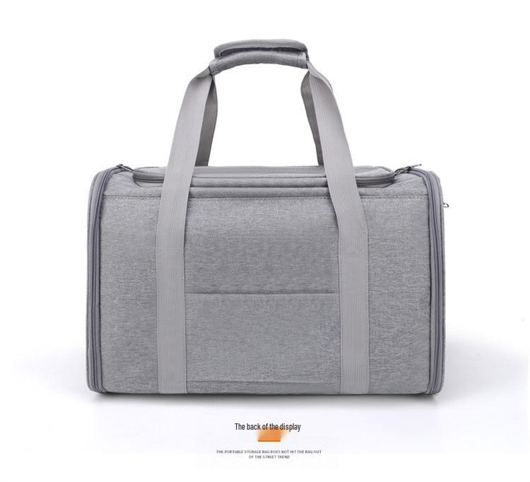 Portable Breathable Pet Carrier: Foldable, Lightweight, Car-Mountable, Large Capacity for Cats and Small Dogs