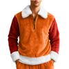 Herren Freizeit Halber Reißverschluss Umlegekragen Kapuzenpullover