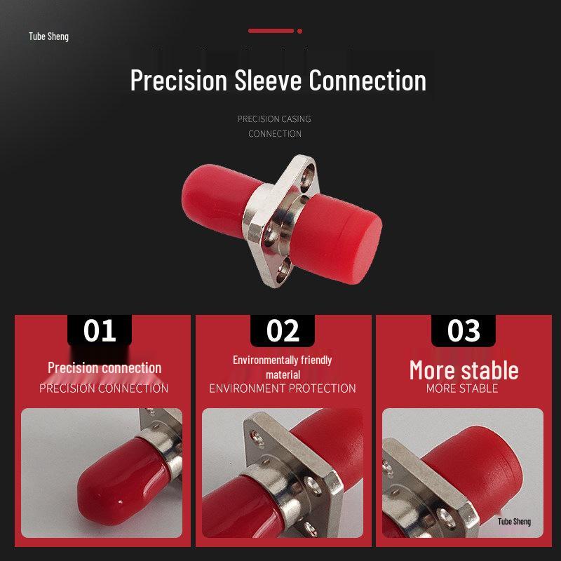Fiber Optic Connector Adapter Flange Plug Coupler, Single/Multi-mode, Single/Double Core Options
