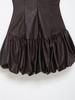 2025 Autumn/Winter Women's European & American Style Leather Effect Jumpsuit Puffy Dress