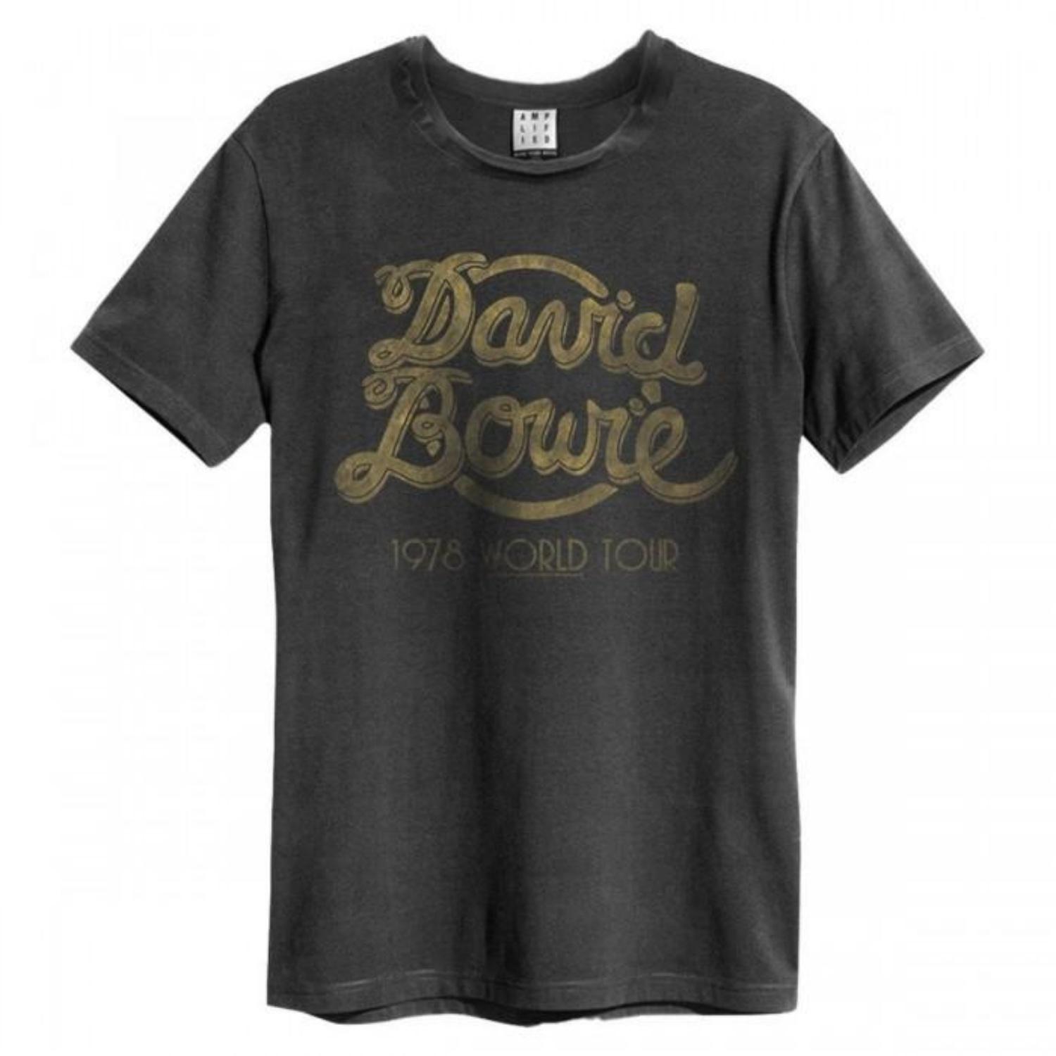 Amplified Unisex Adult 1978 World Tour David Bowie T-Shirt S