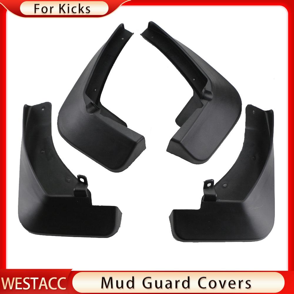 4Pcs/set Car Mud Flaps for Nissan Kicks 2017 2018    2022 2023 Front Back Mudflaps Mud Guard Cover