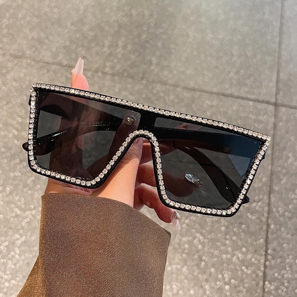 1Pc European and American Timeless Popular Personalized Glasses Rhinestone Fashionableableyy Design Men's Style and Women's Fashionable Glasses