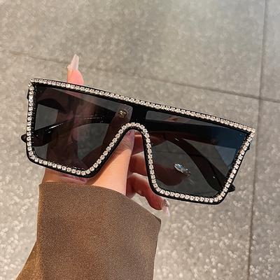 1Pc European American Classic Trendy Rhinestone Glasses Personalized Fashion Eyewear for Men Women