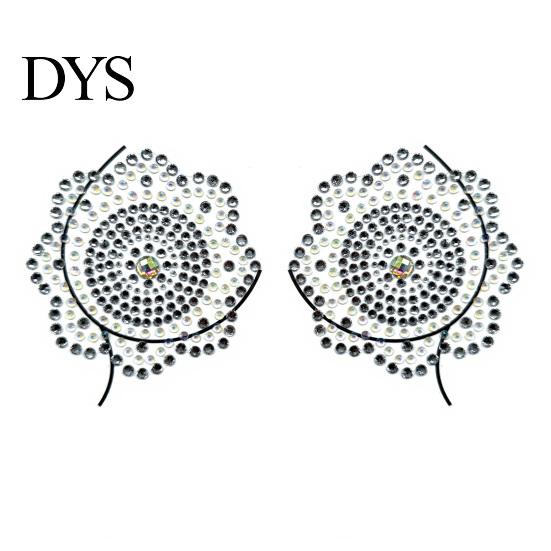 Temporary Face Jewelry Resin Rhinestone Tattoos, Self-Adhesive Faux Diamond Body Stickers Easy Apply Gems for Music Festival Party Makeup, Shiny Chest
