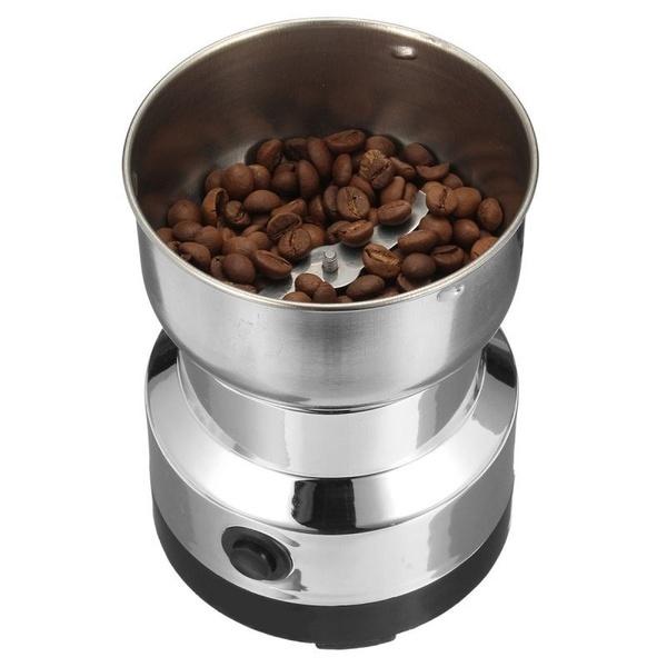 Elektrische Kaffeebohnenmühle aus Edelstahl für Zuhause und Küche, 220 V, EU/AU/UK/US