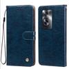 Vintage Crazy Horse Texture PU Leather Flip Wallet Phone Case for OPPO A79 5G Card Holder Kickstand Shockproof Protective Cover