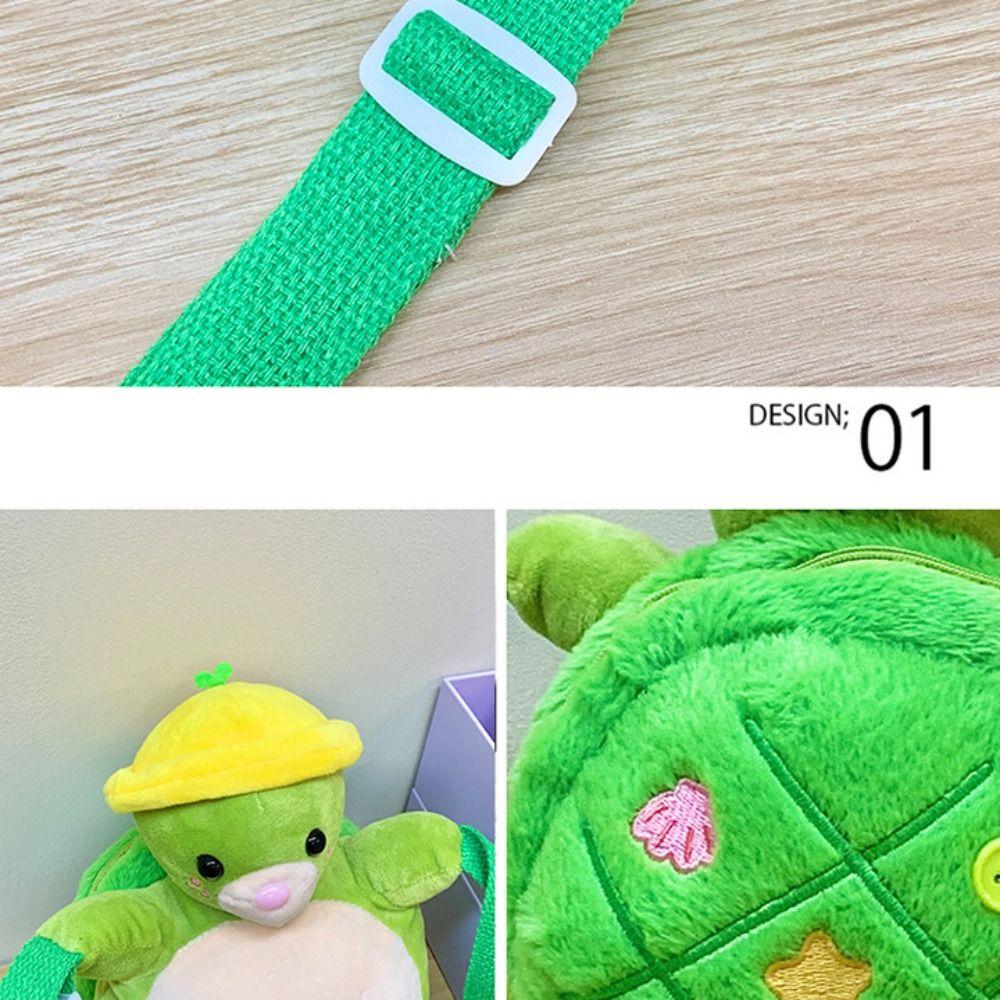 Doll Children Backpack Plush Cartoon Animal Shoulder Bag Creative Turtle Crossbody Bag  Gift