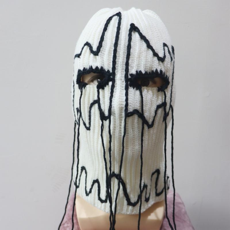 Knitted Balaclava Hat Mask Headgear For Halloween Event Windproof Face Cover Hat For Skiing Hiking And Outdoor Activity