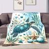 Sea Turtle Printed Blanket , Warm and Comfortable Throw Blanket Sofa Bed Sofa Camping Trip, the Best Gift.