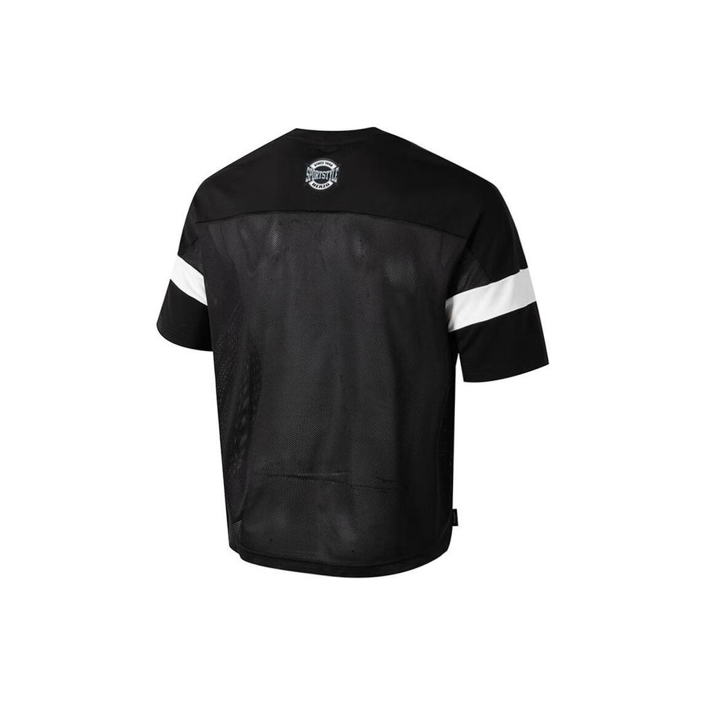 Puma Ss24 Color Block Digital Print Running Fitness Training Outdoor Fashion Casual Comfortable V-Neck Short Sleeve T-Shirt Men Tops Black 630355-01