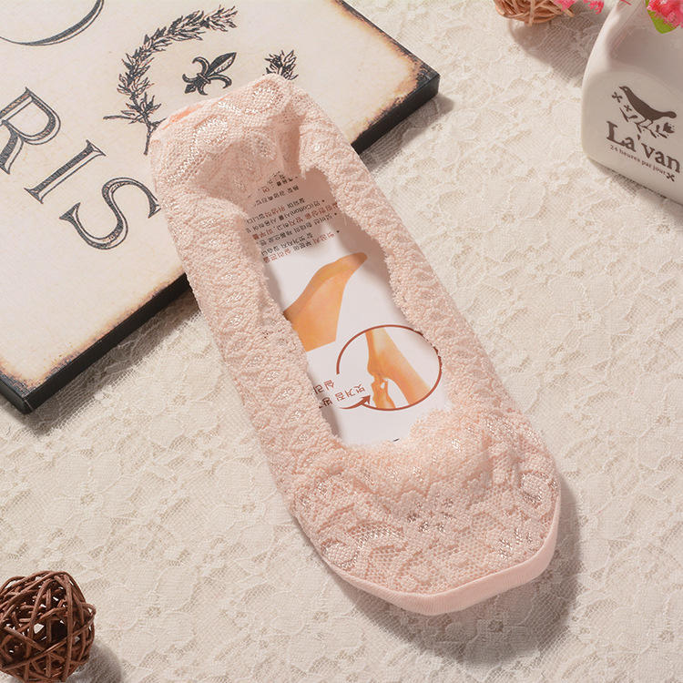 

Женские модные невидимые нескользящие кружевные короткие хлопковые носки до щиколотки розовый