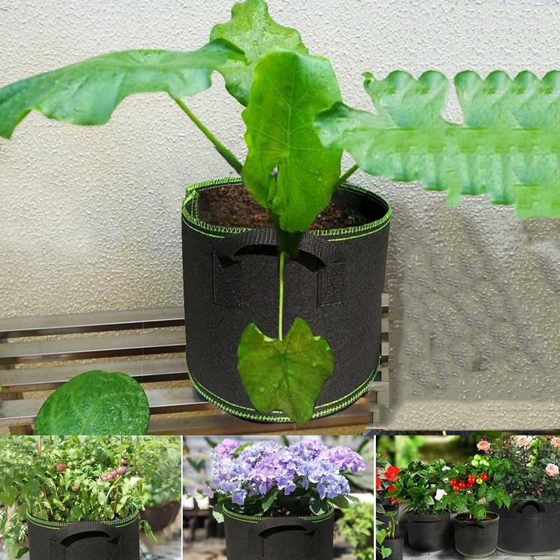 Saci de cultivare a plantelor de 3 galoane Ghivece de flori Plantare țesături Instrumente de grădinărit Jardin înalt Fructe Legume Saci de jardinier