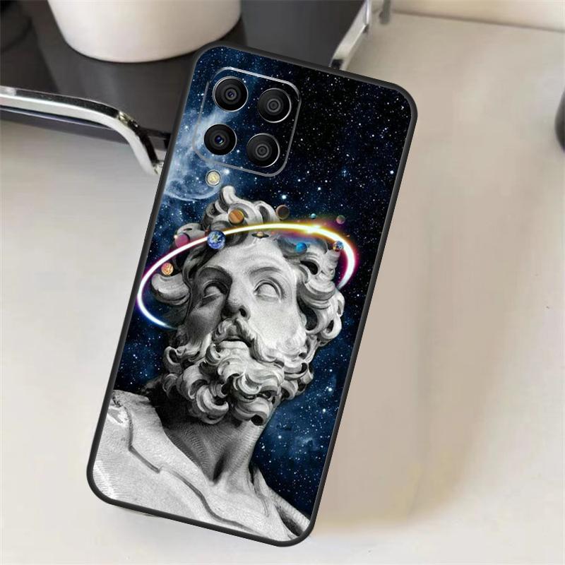 Greek God Statue Face Case For Samsung Galaxy M06 M16 M36 M56 M52 M32 M12 M54 M34 M14 M35 M55 M15 M11 M31 M13 M53